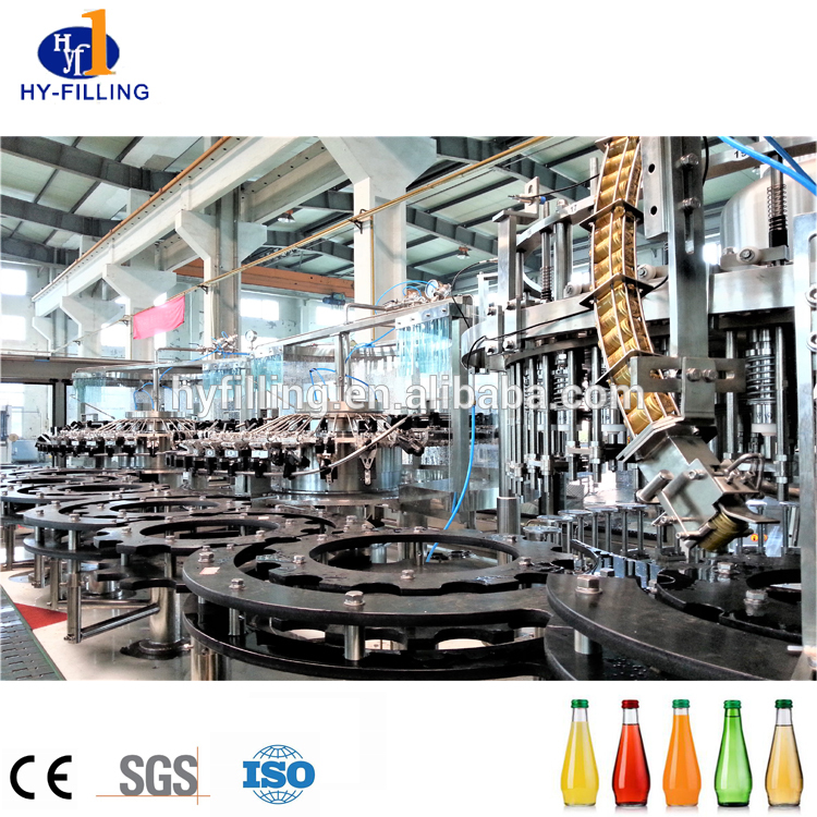 Máquina de llenado de alta velocidad para jugo de botella de vidrio en China